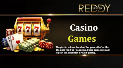 Online casino games and slots available at Reddy Anna Book platform